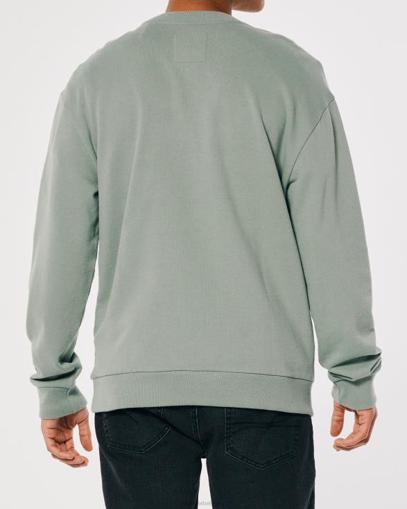 relaxed sweatshirt met logo en ronde hals verstandig Heren Hollister toppen 06JX845