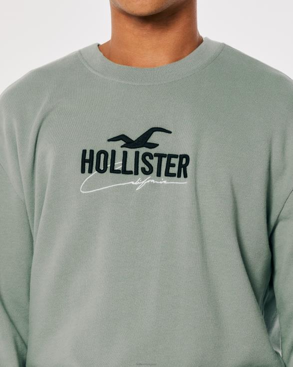 relaxed sweatshirt met logo en ronde hals verstandig Heren Hollister toppen 06JX845