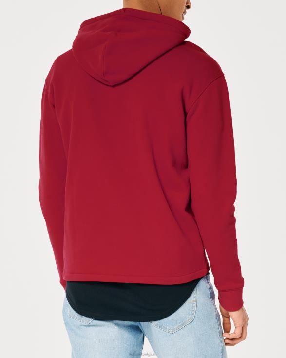 logo grafische hoodie rood Heren Hollister toppen 06JX1034