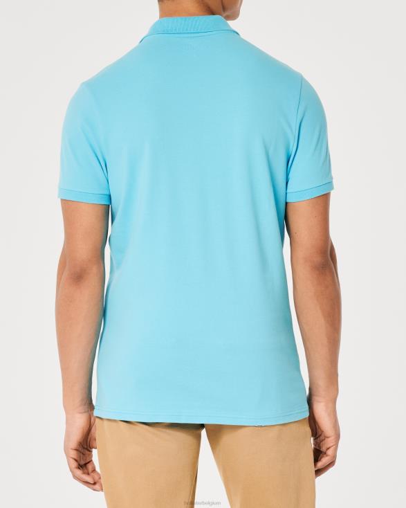 logo icoon polo turkoois Heren Hollister toppen 06JX1029
