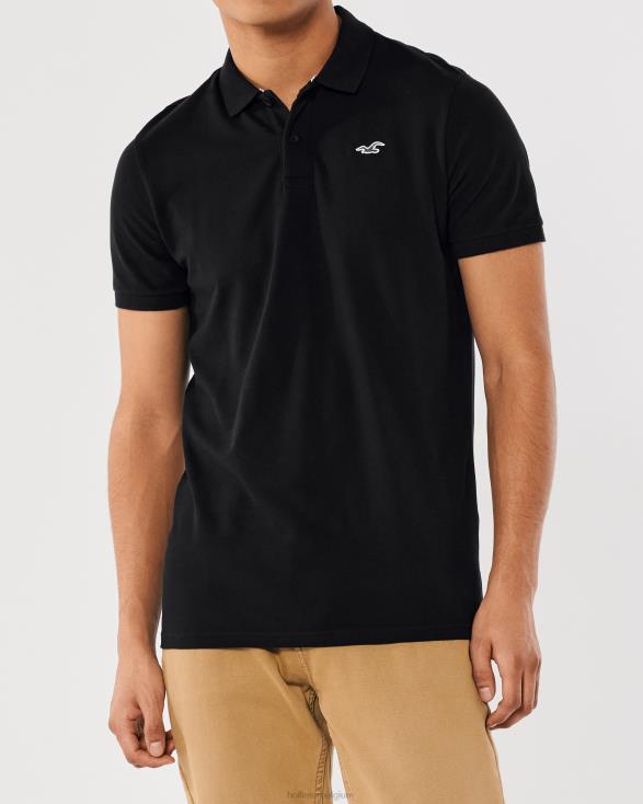 logo icoon polo zwart Heren Hollister toppen 06JX796