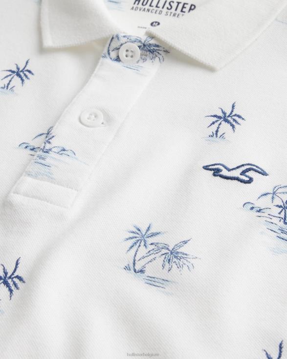 logo pictogram patroon polo wit patroon Heren Hollister toppen 06JX1003