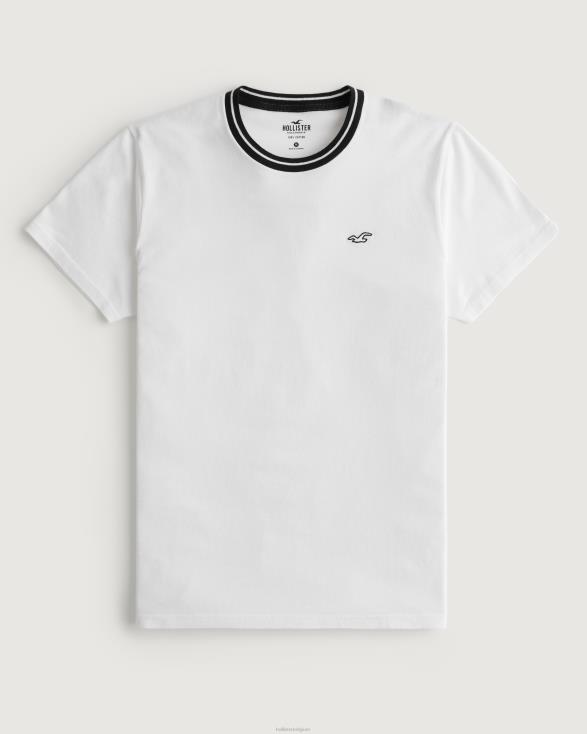 getipt crew icon t-shirt wit Heren Hollister toppen 06JX866