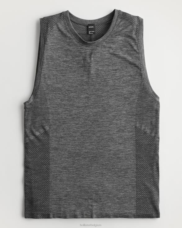 gilly hicks actieve naadloze actieve tank donker gemêleerd grijs Heren Hollister toppen 06JX940