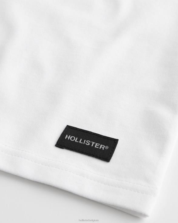 ontspannen verkoelend T-shirt donker grijs Heren Hollister toppen 06JX838