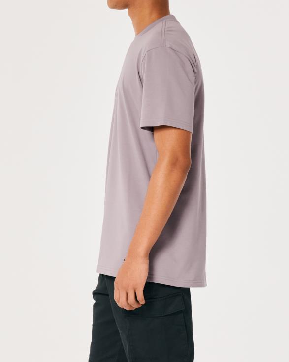 ontspannen verkoelend T-shirt paars Heren Hollister toppen 06JX950