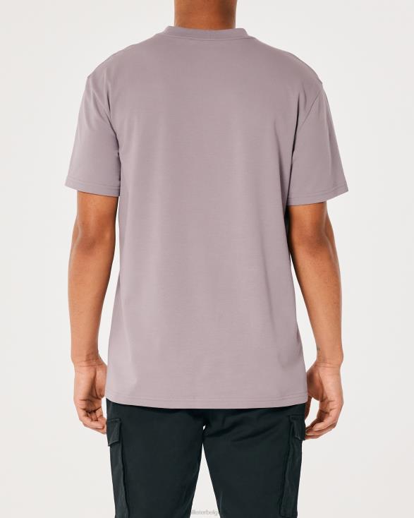 ontspannen verkoelend T-shirt paars Heren Hollister toppen 06JX950
