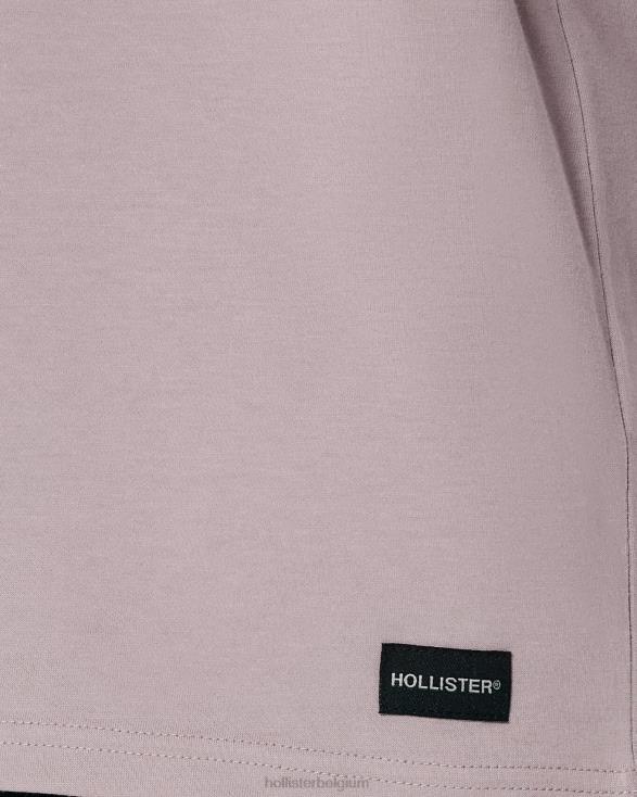 ontspannen verkoelend T-shirt paars Heren Hollister toppen 06JX950