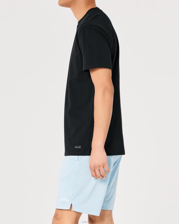 ontspannen verkoelend T-shirt zwart Heren Hollister toppen 06JX860