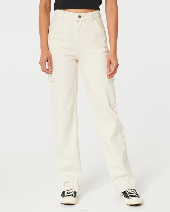 cargo dad-broek met ultrahoge taille room vrouwen Hollister bodems 06JX656