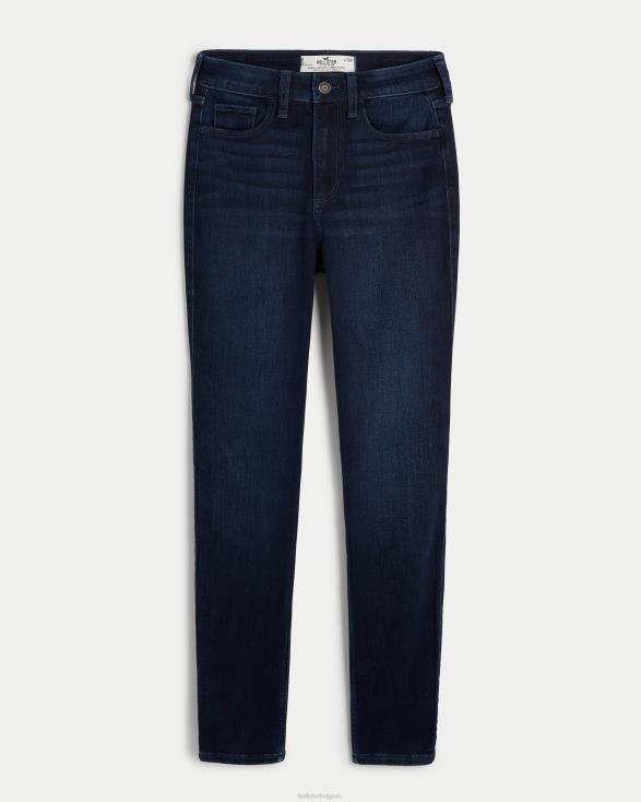 curvy superskinny jeans met hoge taille en donkere wassing donkere spoeling vrouwen Hollister bodems 06JX602