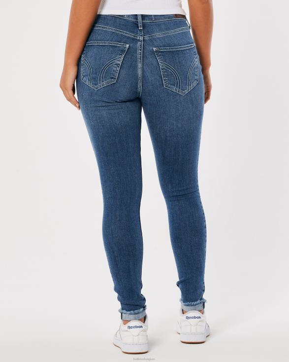 curvy superskinny jeans met medium wassing en hoge taille medium vrouwen Hollister bodems 06JX576