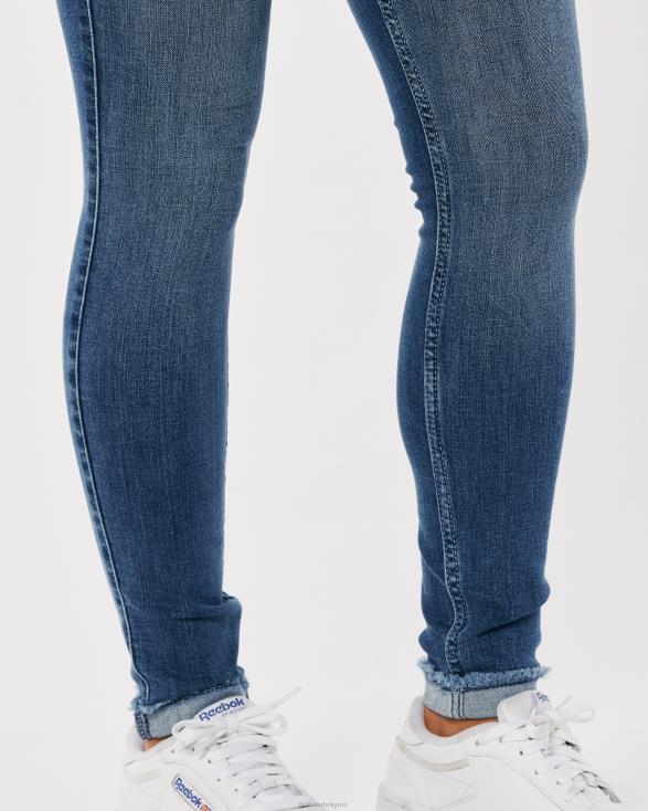 curvy superskinny jeans met medium wassing en hoge taille medium vrouwen Hollister bodems 06JX576