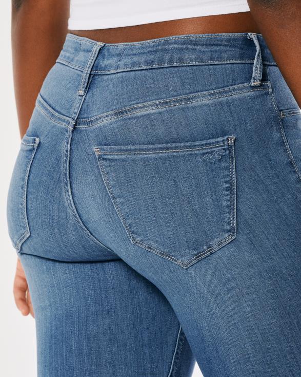 halfhoge halfhoge jeanslegging met medium wassing medium vrouwen Hollister bodems 06JX712