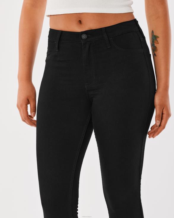 hoge taille zwarte jean legging zwart vrouwen Hollister bodems 06JX553