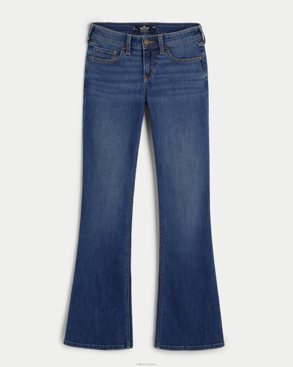 jeans met donkere wassing en lage taille donkere wassing laars vrouwen Hollister bodems 06JX504