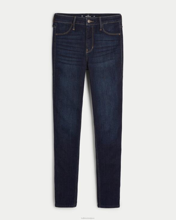 jeanslegging met donkere wassing en hoge taille donkere wassing vrouwen Hollister bodems 06JX522