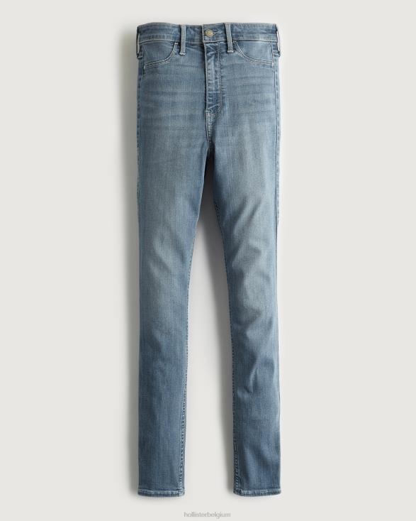 jeanslegging met medium wassing en ultrahoge taille medium wassen vrouwen Hollister bodems 06JX723