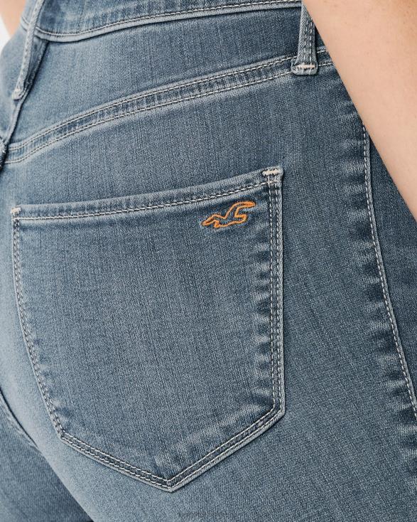 jeanslegging met medium wassing en ultrahoge taille medium wassen vrouwen Hollister bodems 06JX723