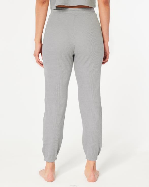 gilly hicks behaaglijke microwafeljoggingbroek lichtgrijs vrouwen Hollister bodems 06JX782