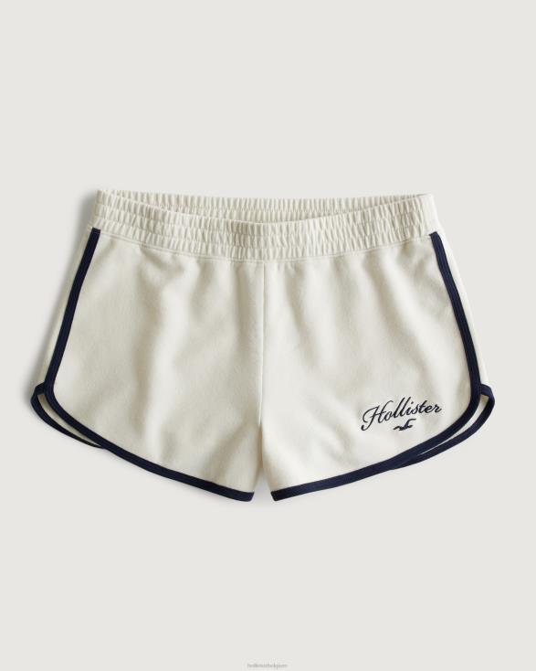 gebreide short met hoge taille en logo room vrouwen Hollister bodems 06JX708