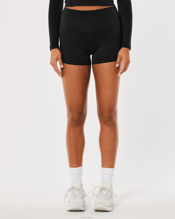gilly hicks actief opladen high-rise shortie 3'' zwart vrouwen Hollister bodems 06JX505