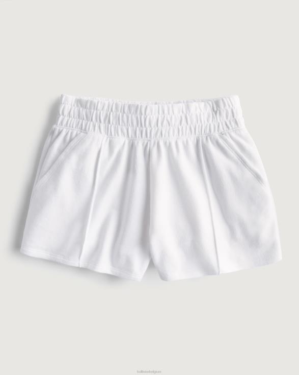 gilly hicks active essentials fleece short met ultrahoge taille wit vrouwen Hollister bodems 06JX628