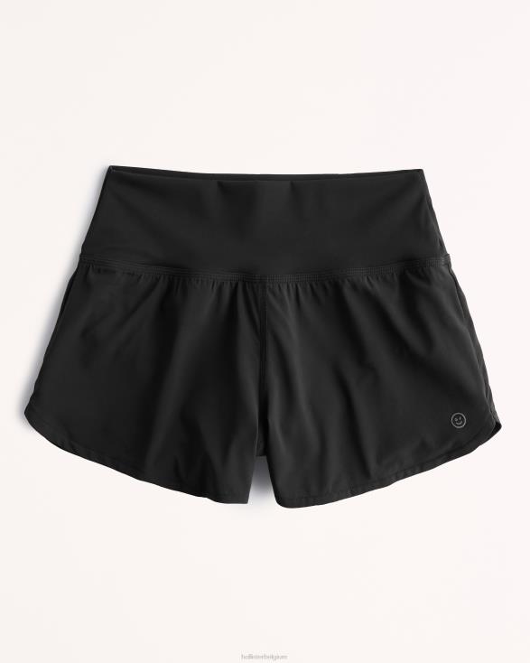 gilly hicks active gevoerde active short 3'' zwart vrouwen Hollister bodems 06JX548