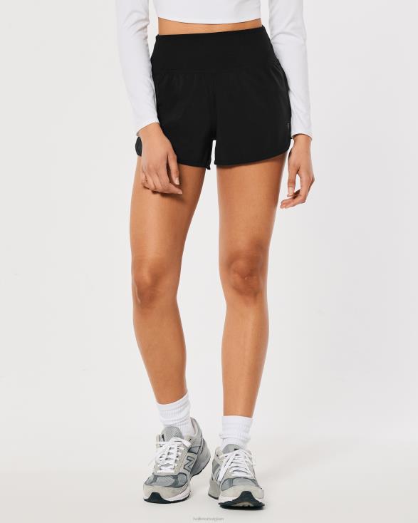 gilly hicks active gevoerde active short 3'' zwart vrouwen Hollister bodems 06JX548