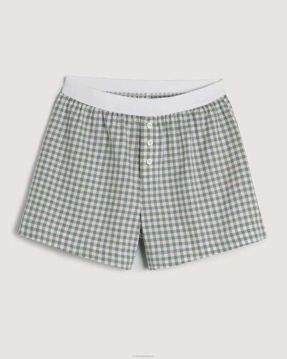 gilly hicks boksers groene plaid vrouwen Hollister bodems 06JX781