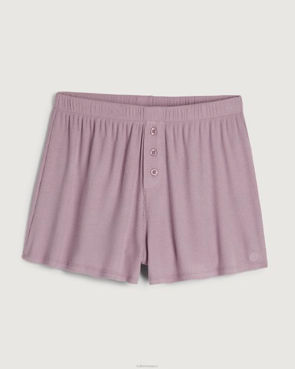 gilly hicks jersey geribbelde slaapshort lichtroze vrouwen Hollister bodems 06JX783