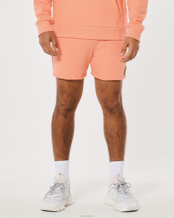 gilly hicks smile series fleece short met logo koraal vrouwen Hollister bodems 06JX1410