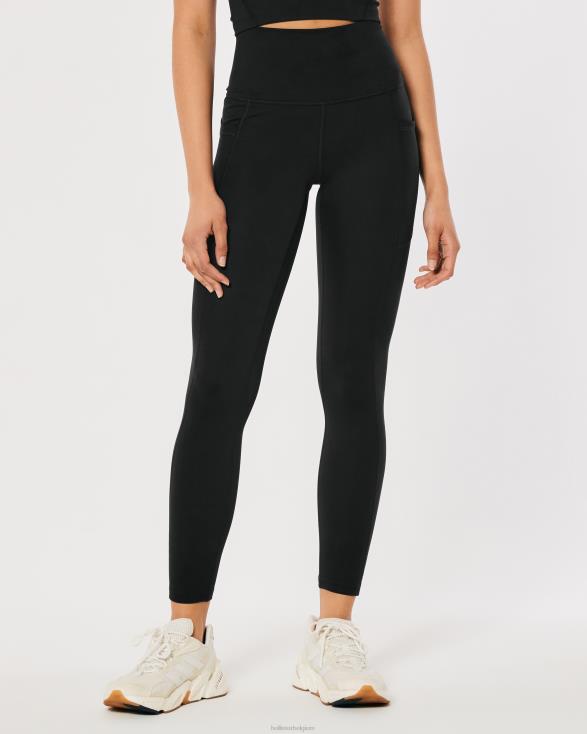 Gilly Hicks Active Recharge 7/8 legging met hoge taille en zakken zwart vrouwen Hollister bodems 06JX634