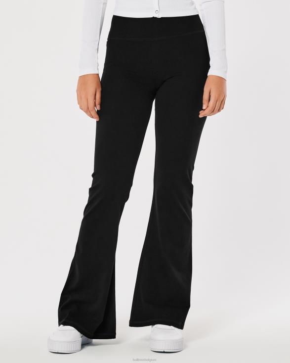 uitlopende legging zwarte vaste stof vrouwen Hollister bodems 06JX526