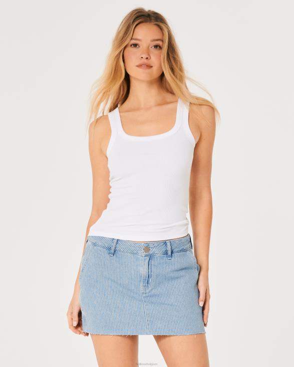 laagbouw timmerman minirok met spoorwegstrepen lichte wasstreep vrouwen Hollister bodems 06JX724