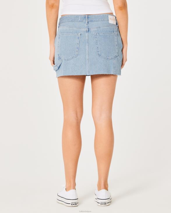 laagbouw timmerman minirok met spoorwegstrepen lichte wasstreep vrouwen Hollister bodems 06JX724