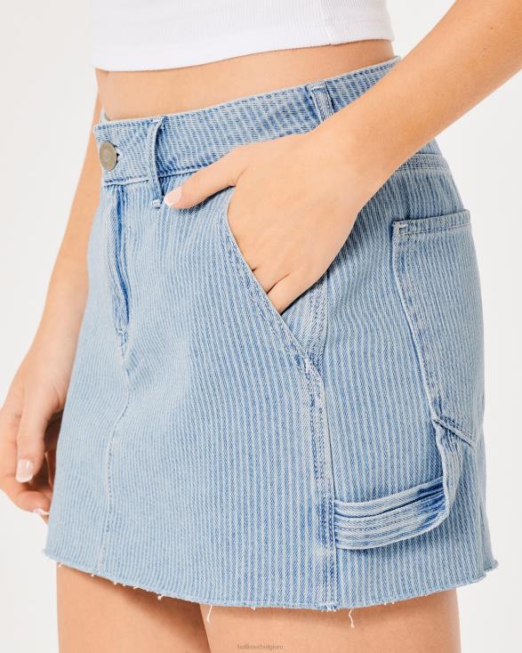 laagbouw timmerman minirok met spoorwegstrepen lichte wasstreep vrouwen Hollister bodems 06JX724