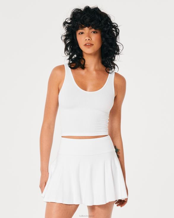 mini-skaterskort met ultrahoge taille wit vrouwen Hollister bodems 06JX496