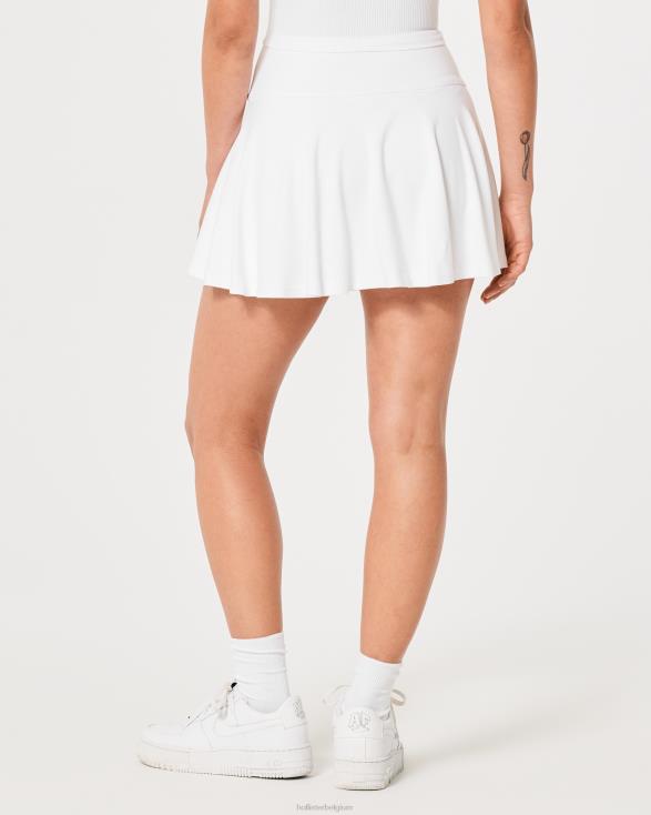 mini-skaterskort met ultrahoge taille wit vrouwen Hollister bodems 06JX496