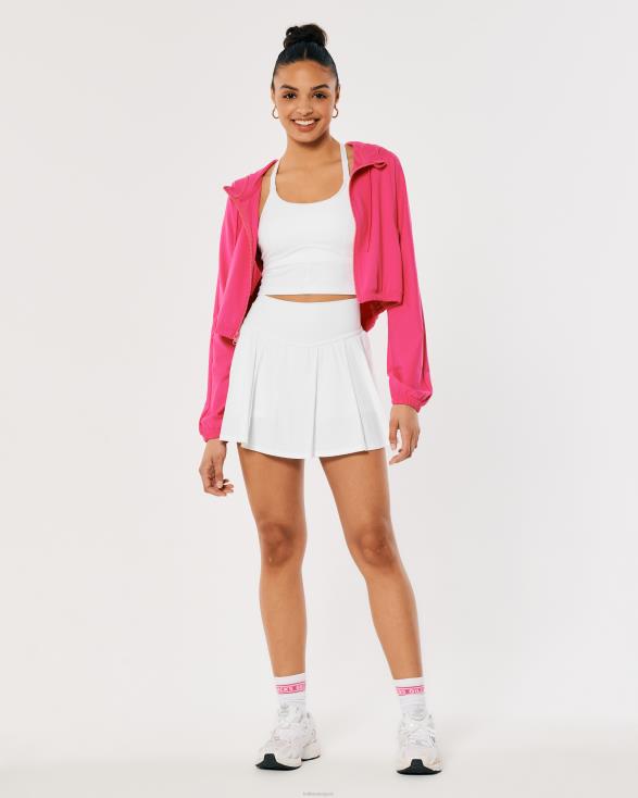 gilly hicks active energize flutter skortie met ultrahoge taille wit vrouwen Hollister bodems 06JX631