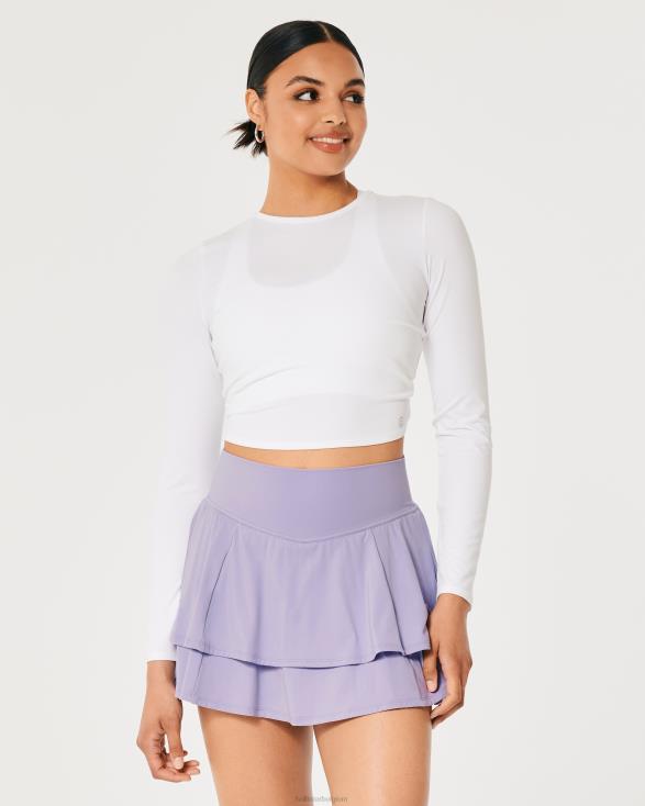 gilly hicks active energize gelaagde skortie met ultrahoge taille lavendel vrouwen Hollister bodems 06JX671