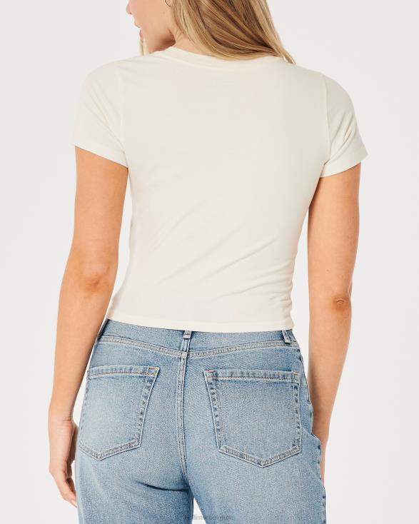 T-shirt met tijgerprint creme tijger vrouwen Hollister toppen 06JX217