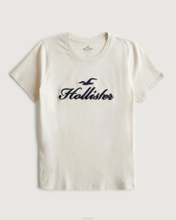eenvoudig T-shirt met logo-afbeelding room vrouwen Hollister toppen 06JX211