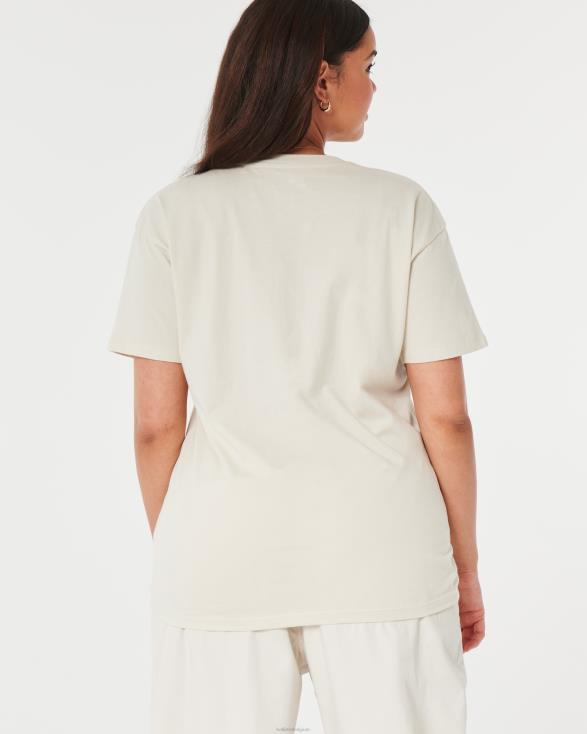 oversized stereo grafisch T-shirt aan de binnenkant room vrouwen Hollister toppen 06JX229