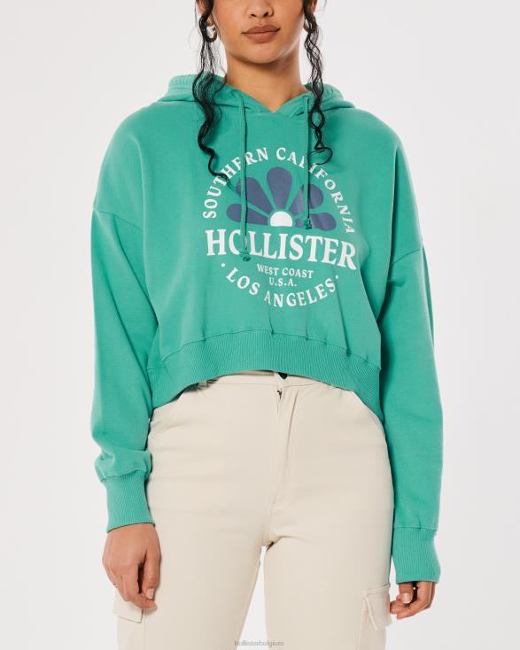 Hoodie met bijgesneden logo groente vrouwen Hollister toppen 06JX339