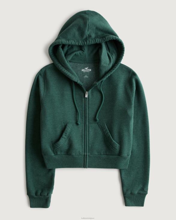 feel good mini-hoodie met volledige ritssluiting groente vrouwen Hollister toppen 06JX175