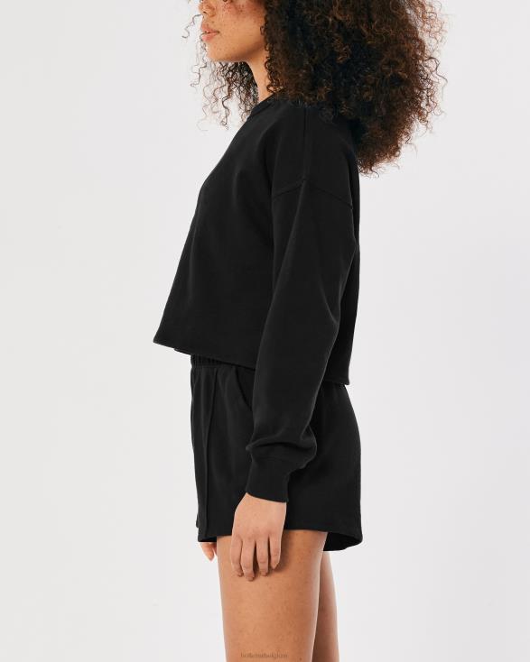 gilly hicks active essentials sweatshirt met ronde hals zwart vrouwen Hollister toppen 06JX215
