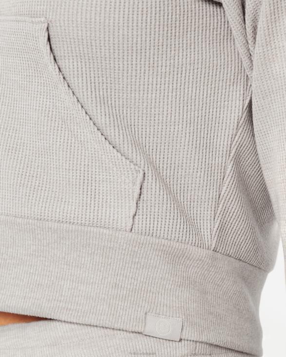 gilly hicks gezellige microwafel met volledige ritssluiting beige vrouwen Hollister toppen 06JX136