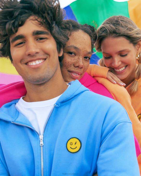 gilly hicks smile series hoodie met volledige rits blauw vrouwen Hollister toppen 06JX441