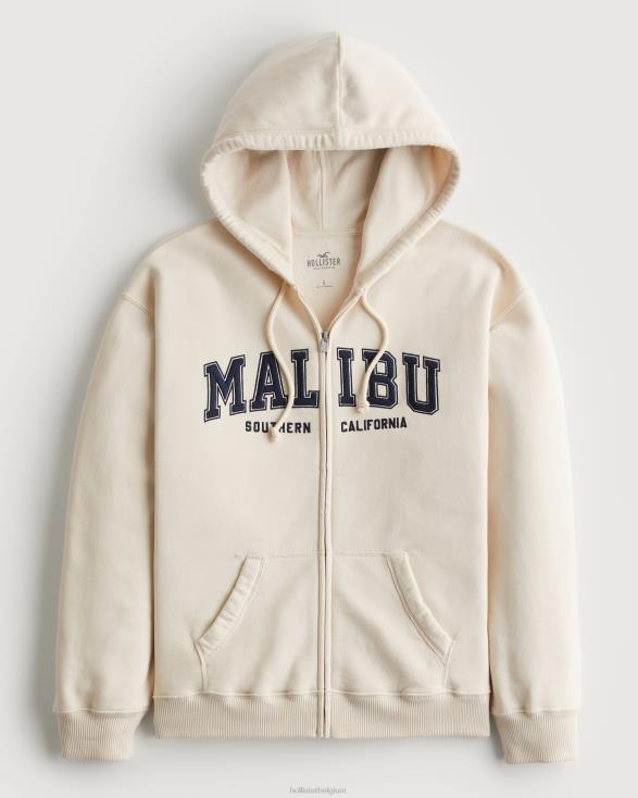 oversized Malibu California grafische hoodie met rits room vrouwen Hollister toppen 06JX154